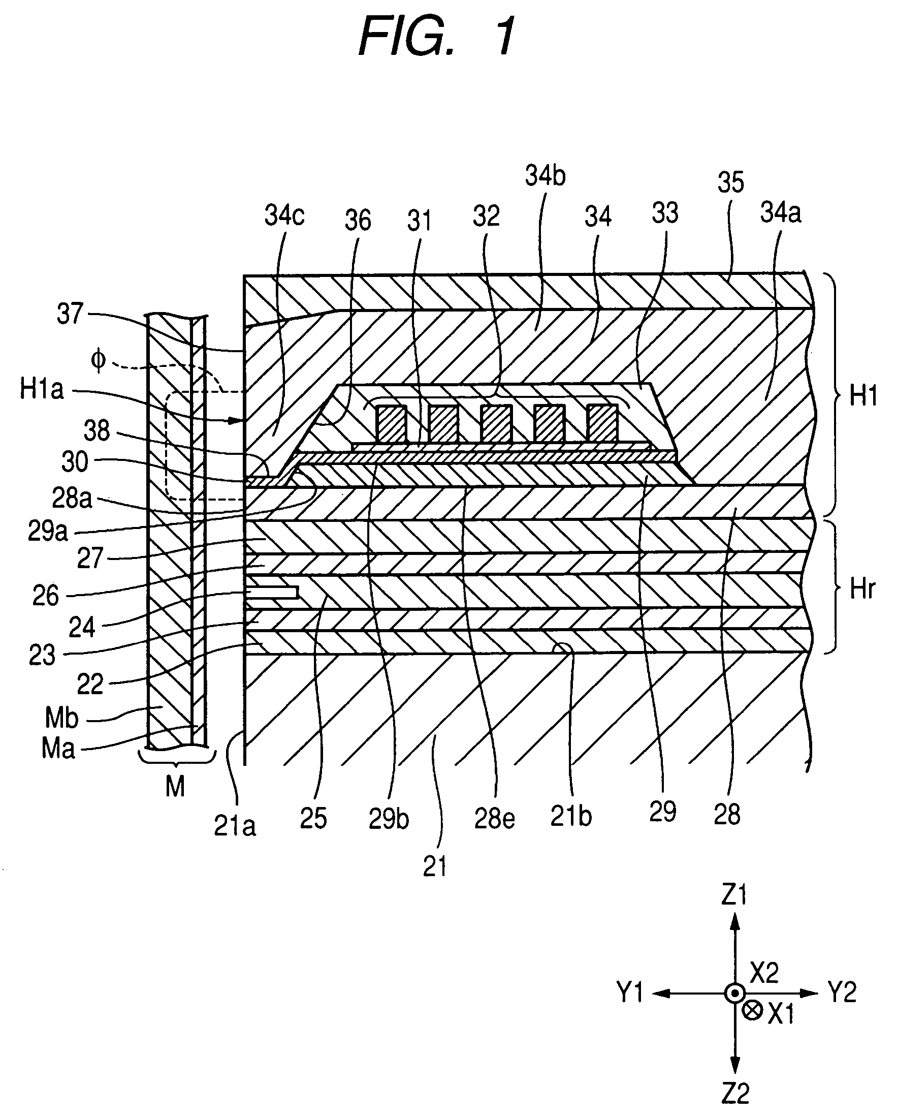 Magnetic recording head including main magnetic pole layer, return path layer, and coil layer