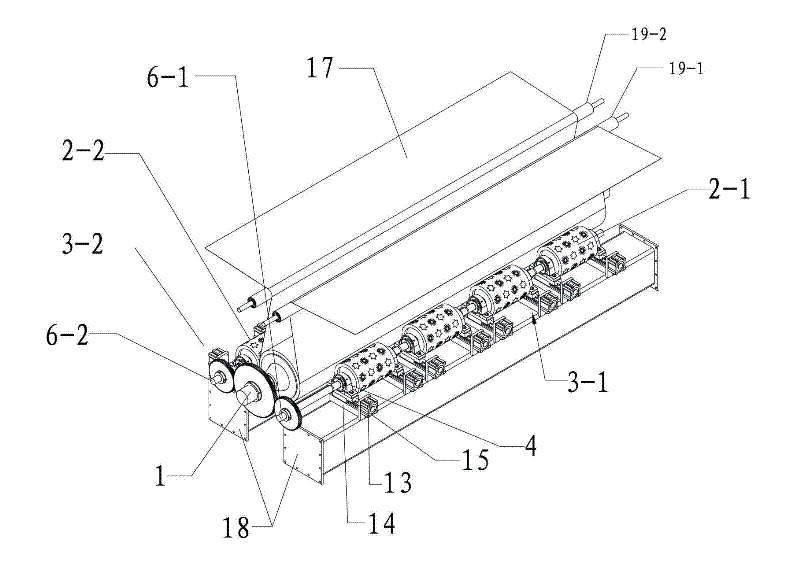 Embossing device for use on paper towel processing equipment and embossing production technology thereof