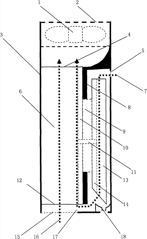 Air duct structure of special electronic dehumidifier for electrical equipment