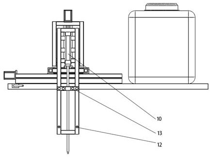 Orchard gas explosion type liquid fertilizer punching and fertilizing machine control system and fruit tree position identification method