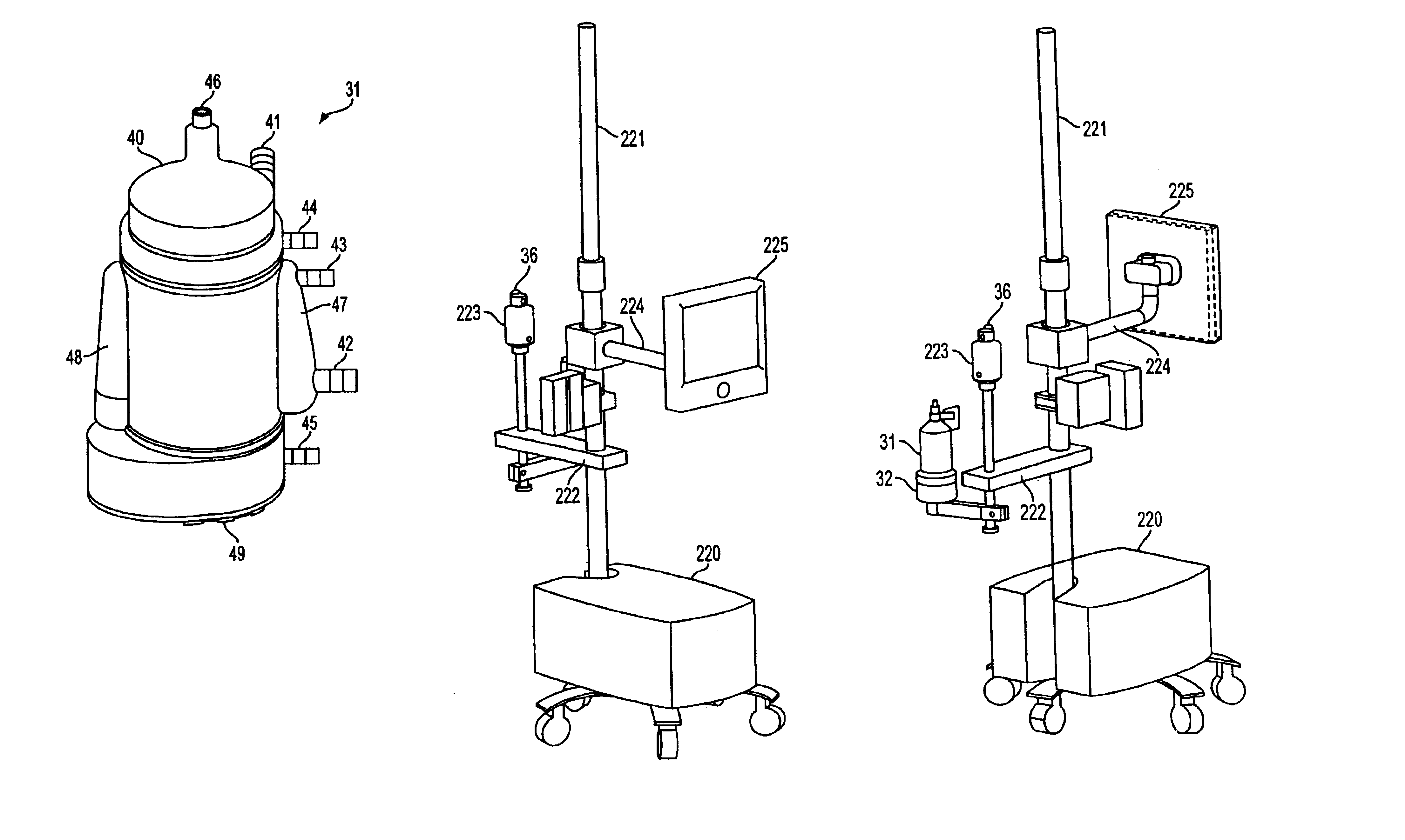 Integrated blood handling system having active gas removal system and methods of use