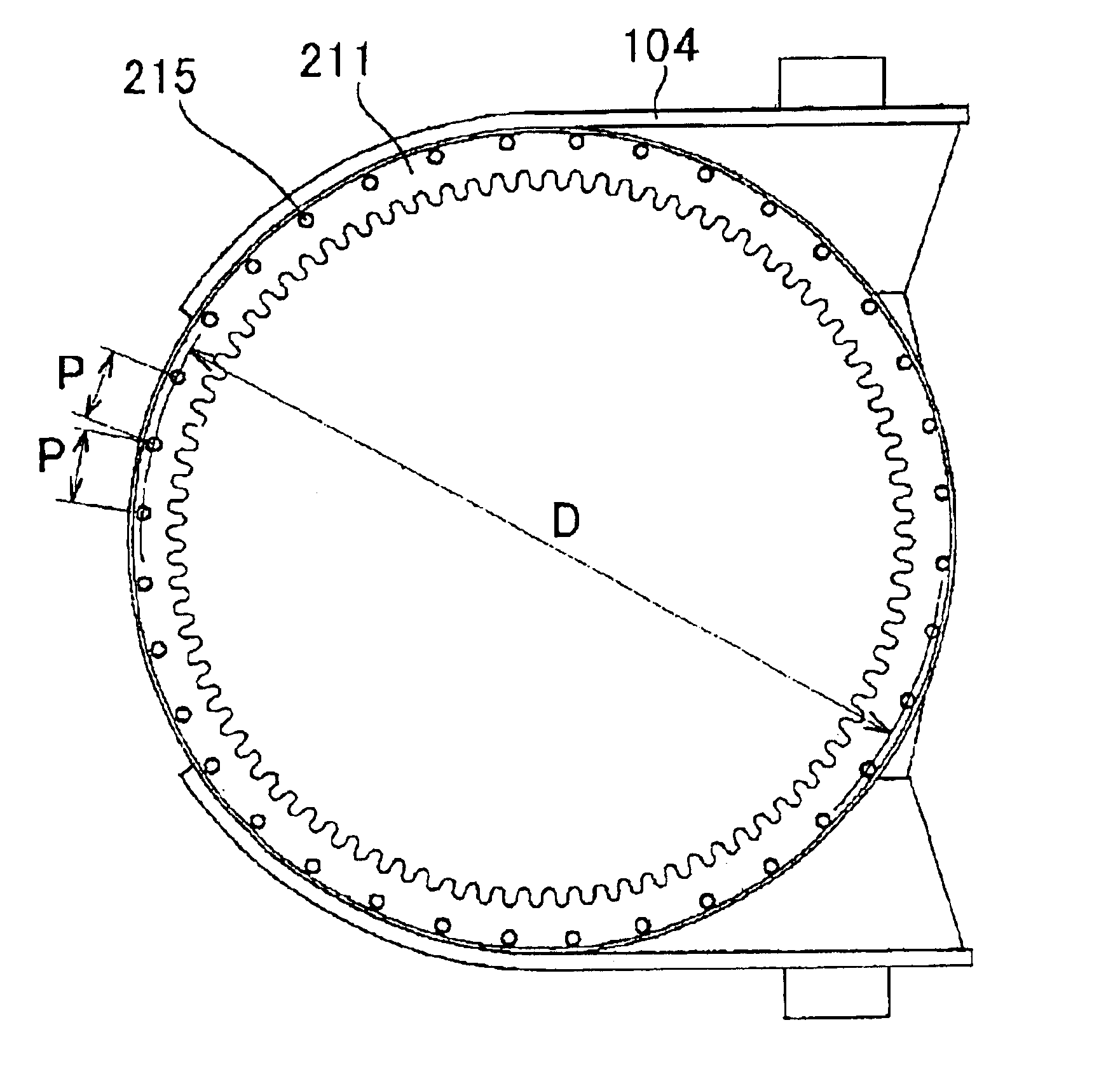 Circle structure of motor grader