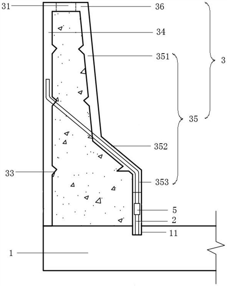 Prefabricated UHPC formwork concrete-filled bridge guardrail and construction method thereof