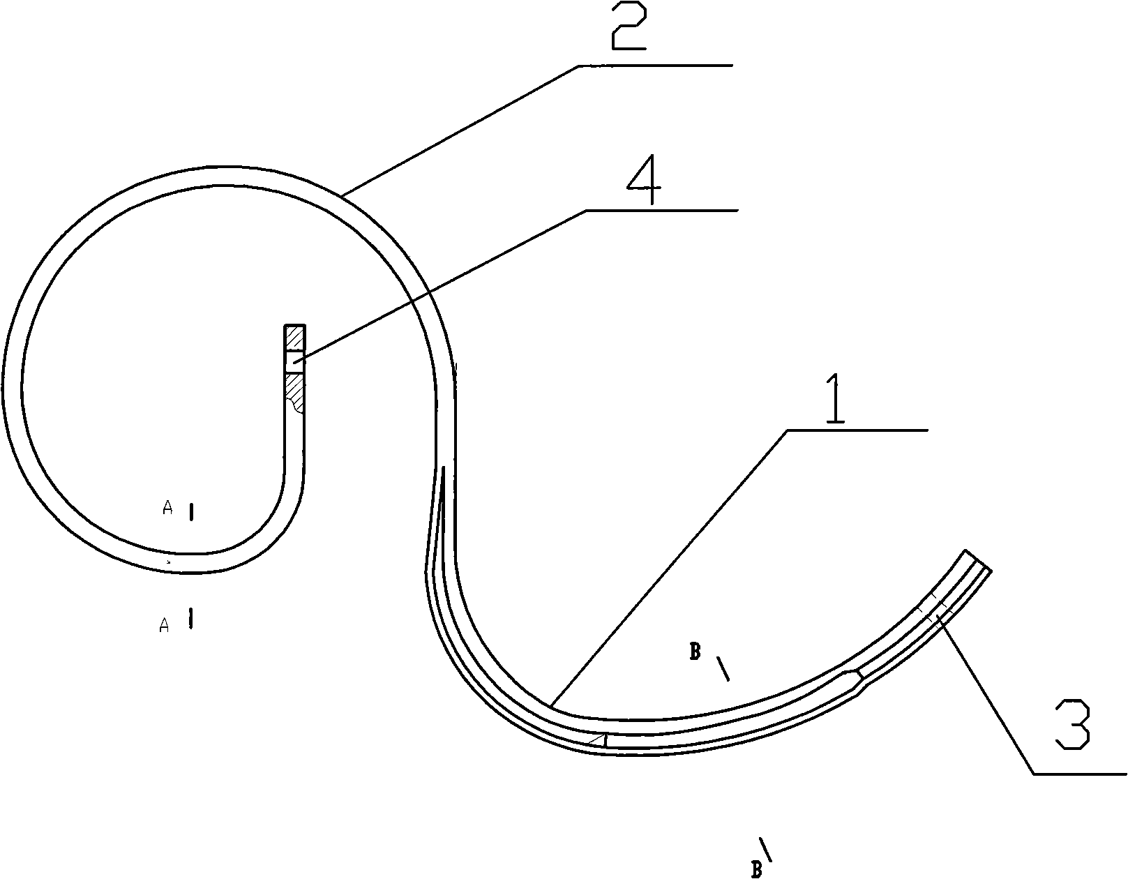 S-shaped harrow cutter