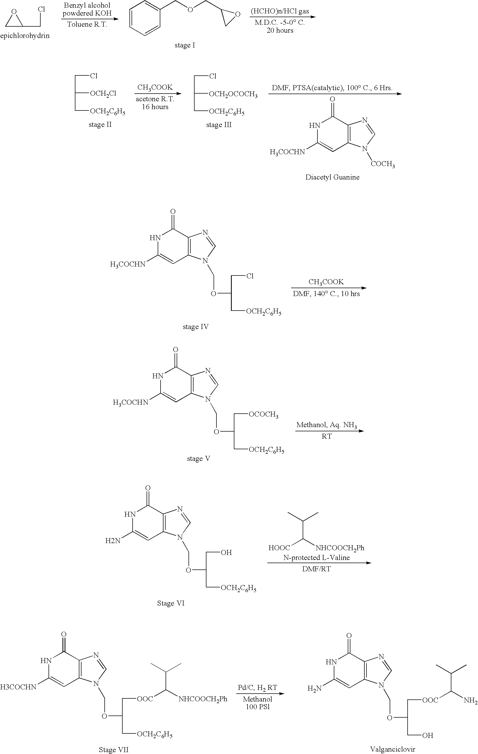 Preparation of ester of purine derivatives