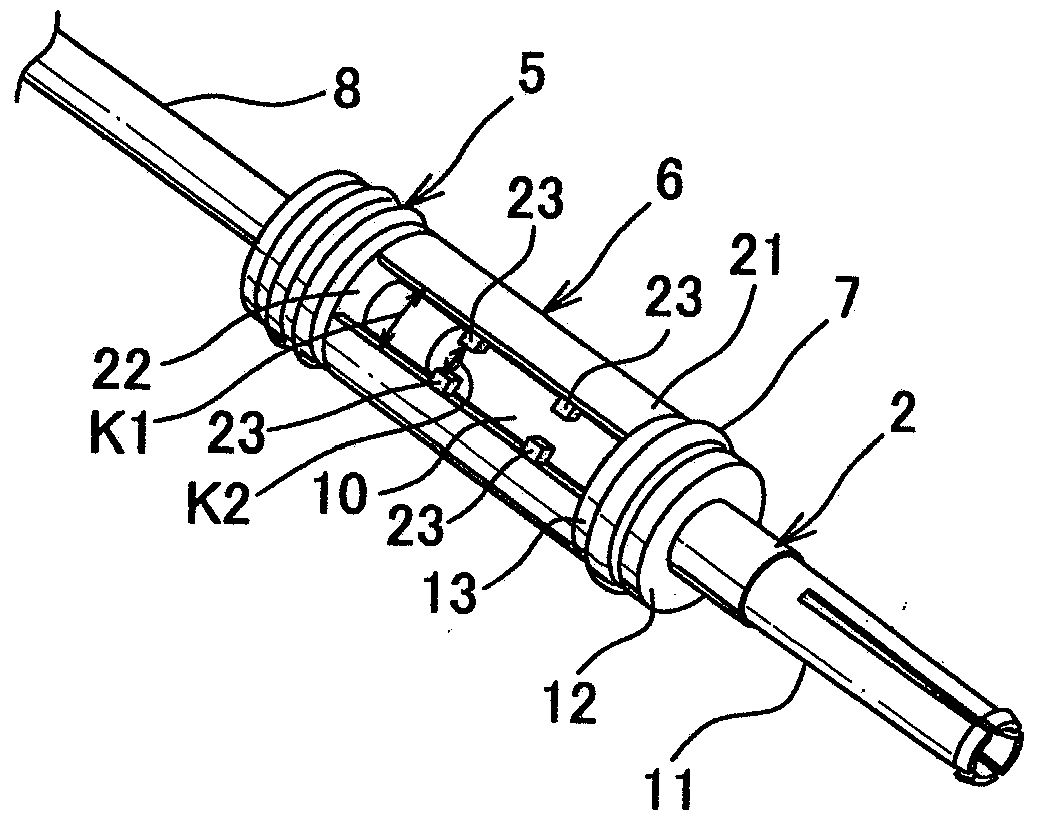 Connector with small housing