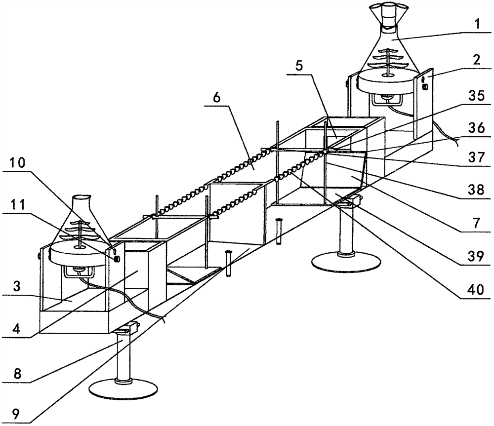 A teaching demonstration device and teaching method for turbidity flow deposition experiments