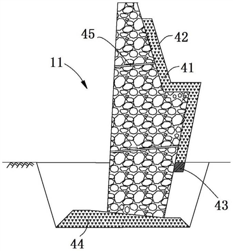 Sectional Beam Field Structure with Retaining Wall and Its Construction Method