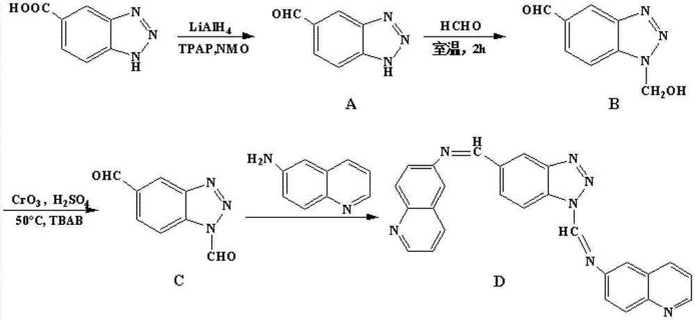 Benzotriazole Schiff base compound and preparation method thereof
