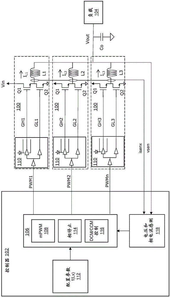 Multi-phase switching voltage regulator having asymmetric phase inductance