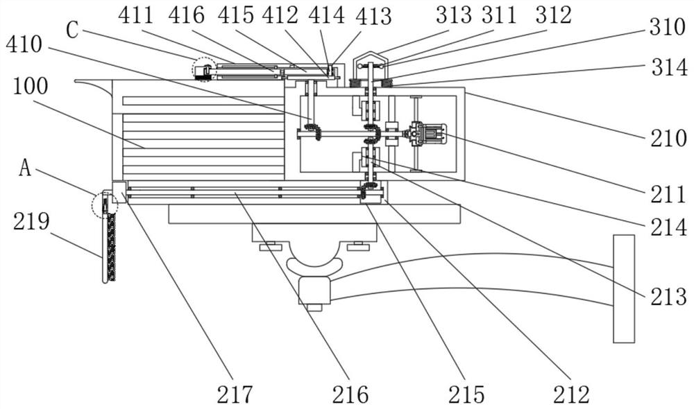 External camera cleaning mechanism of face recognition device and mounting method of external camera cleaning mechanism