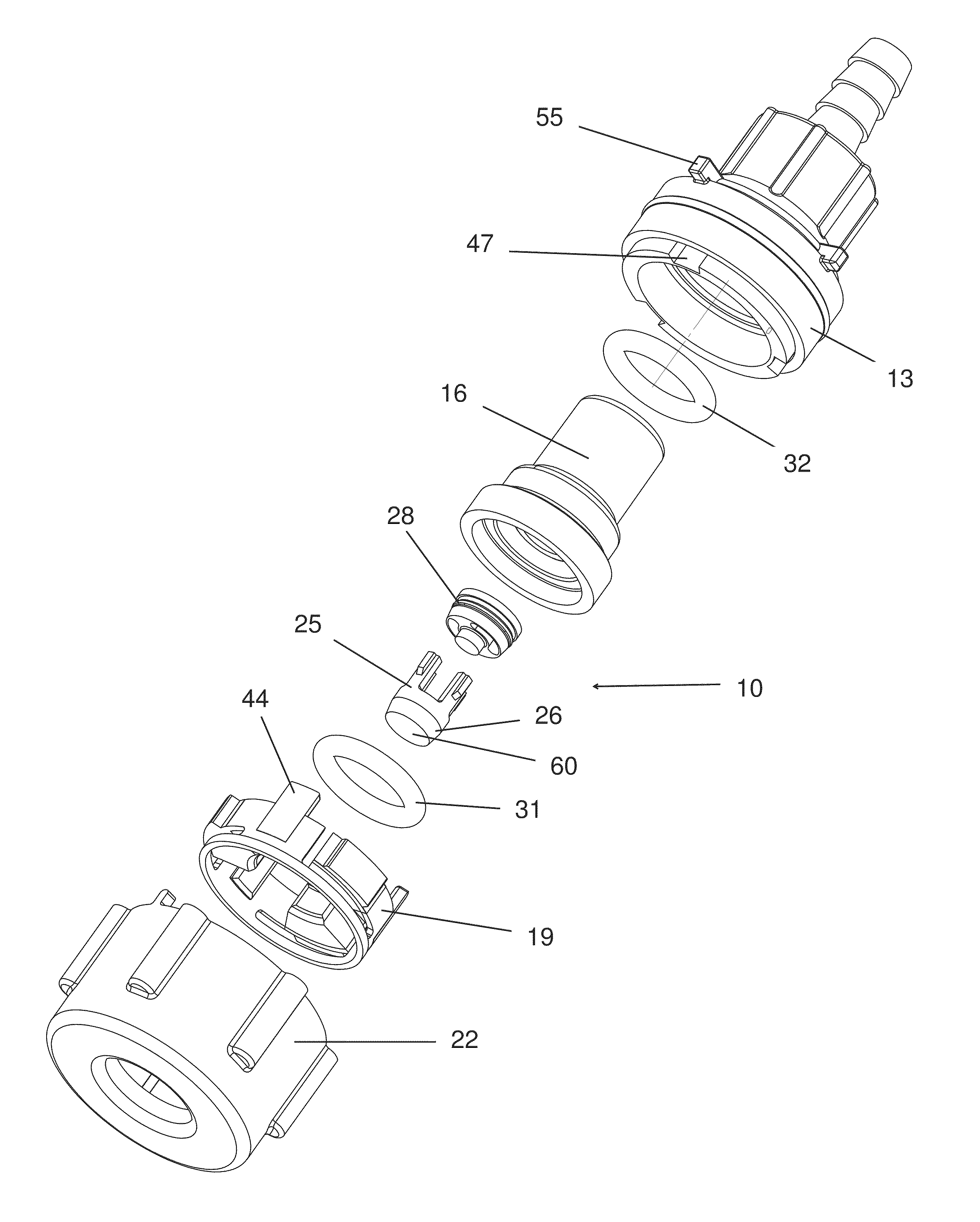 Securing mechanism for a coupling device