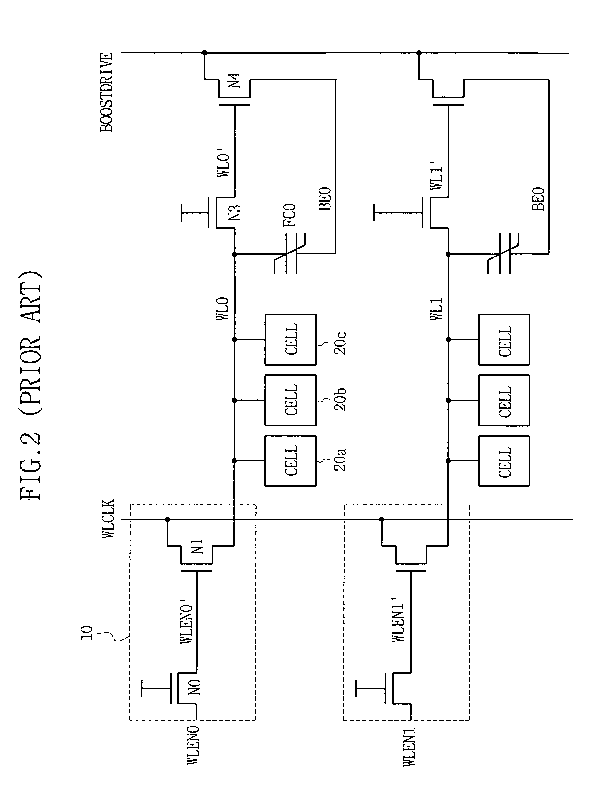 Word line driver circuits for use in semiconductor memory and driving method thereof