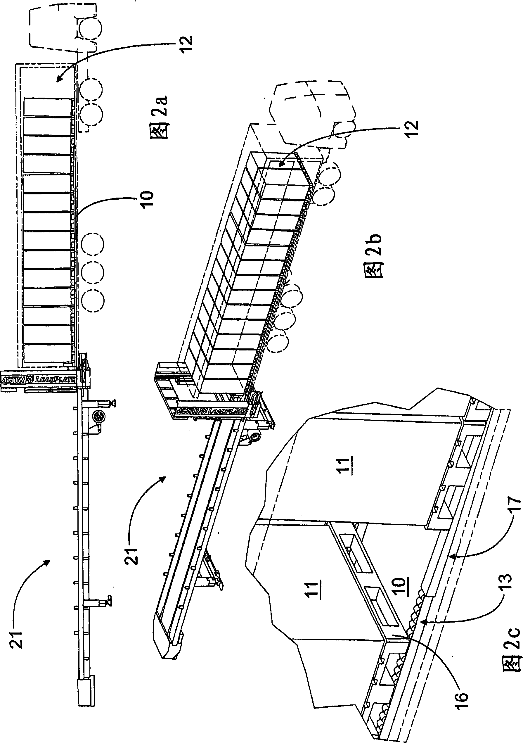 Transfer plate and method for loading a cargo space