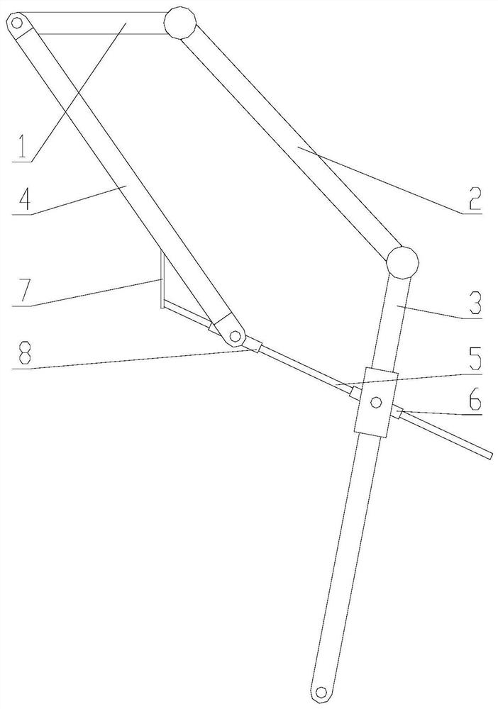 A six-bar mechanism for a footed robot