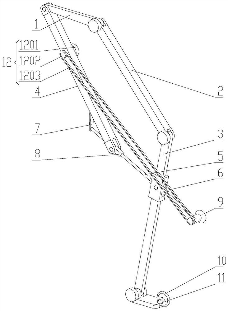 A six-bar mechanism for a footed robot