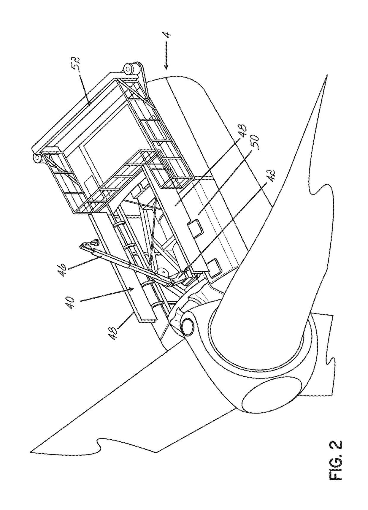 Nacelle for a wind turbine generator including lifting apparatus