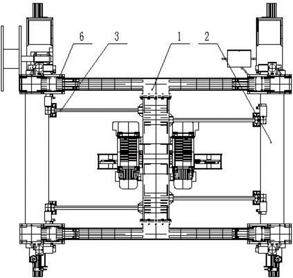 Rail layer walking process automatic span variation device and span variation method