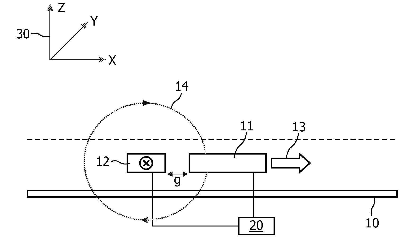 Magnetic sensor device for and a method of sensing magnetic particles