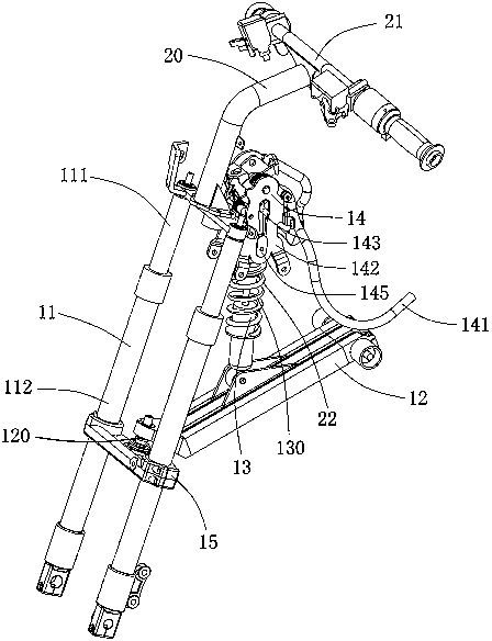 Shock-absorbing device of electrocar