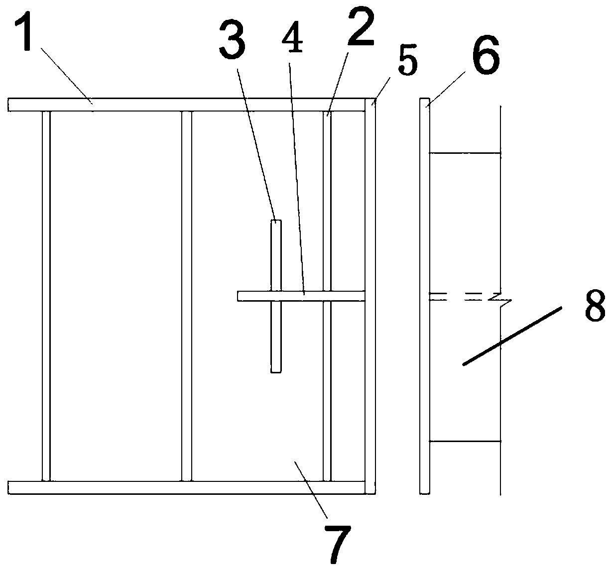 Split connection node in minor axis direction of PEC (partially encased composite) column and construction method thereof