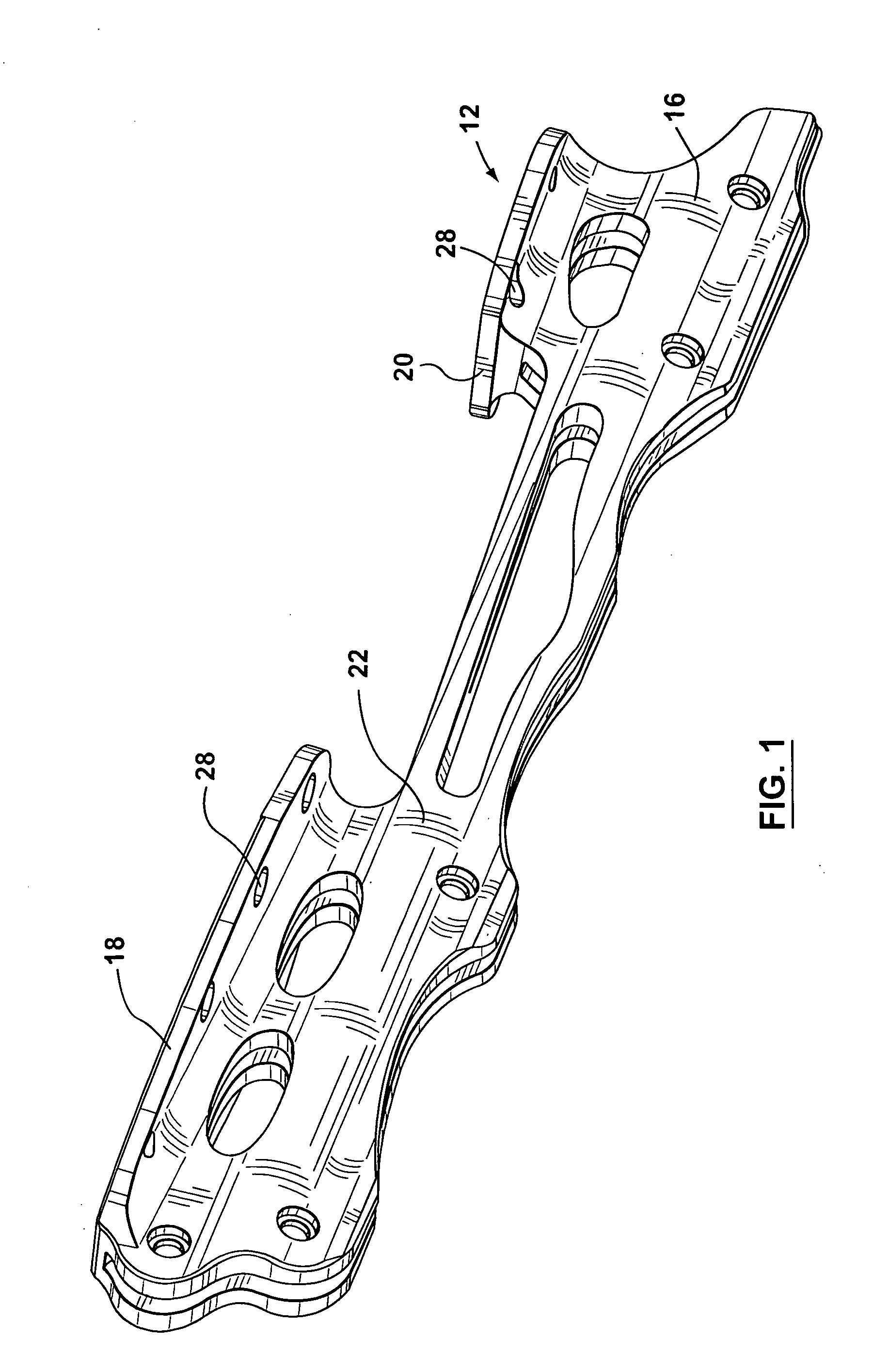 Extruded light-weight figure skate blade holder with two part blade