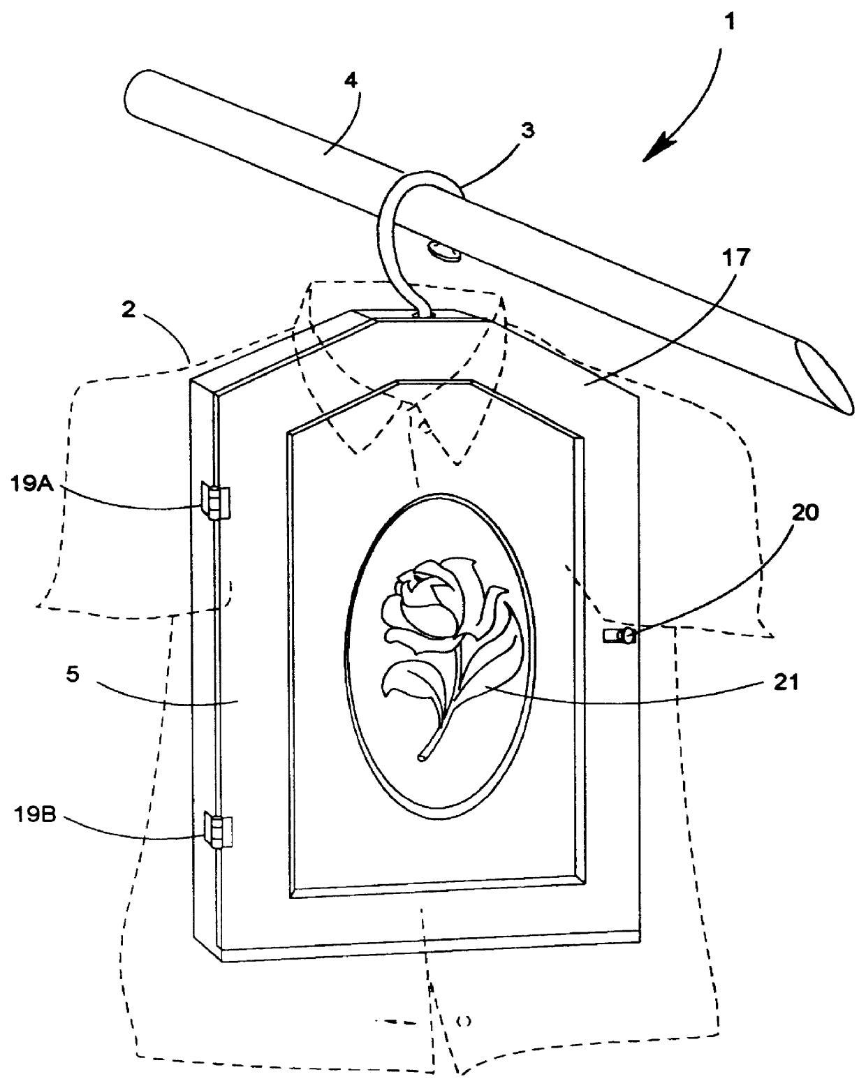 Garment-concealable jewelry case having parallel-running compartments and integrated jewelry trays for storing and organizing jewelry