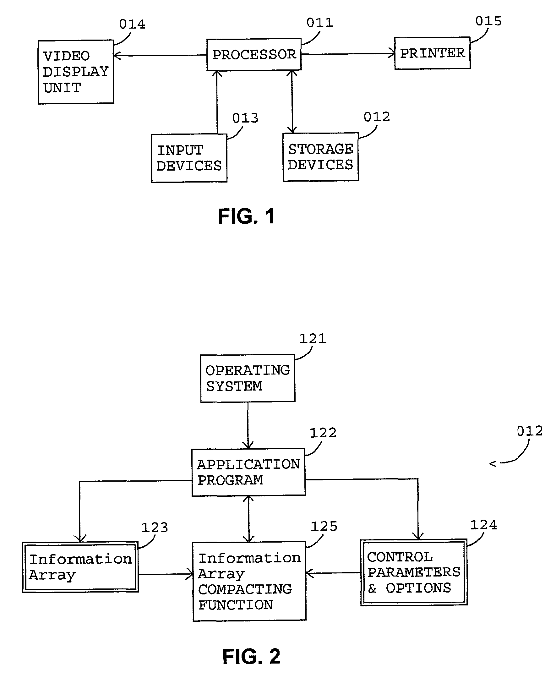 Compacting an information array display to cope with two dimensional display space constraint