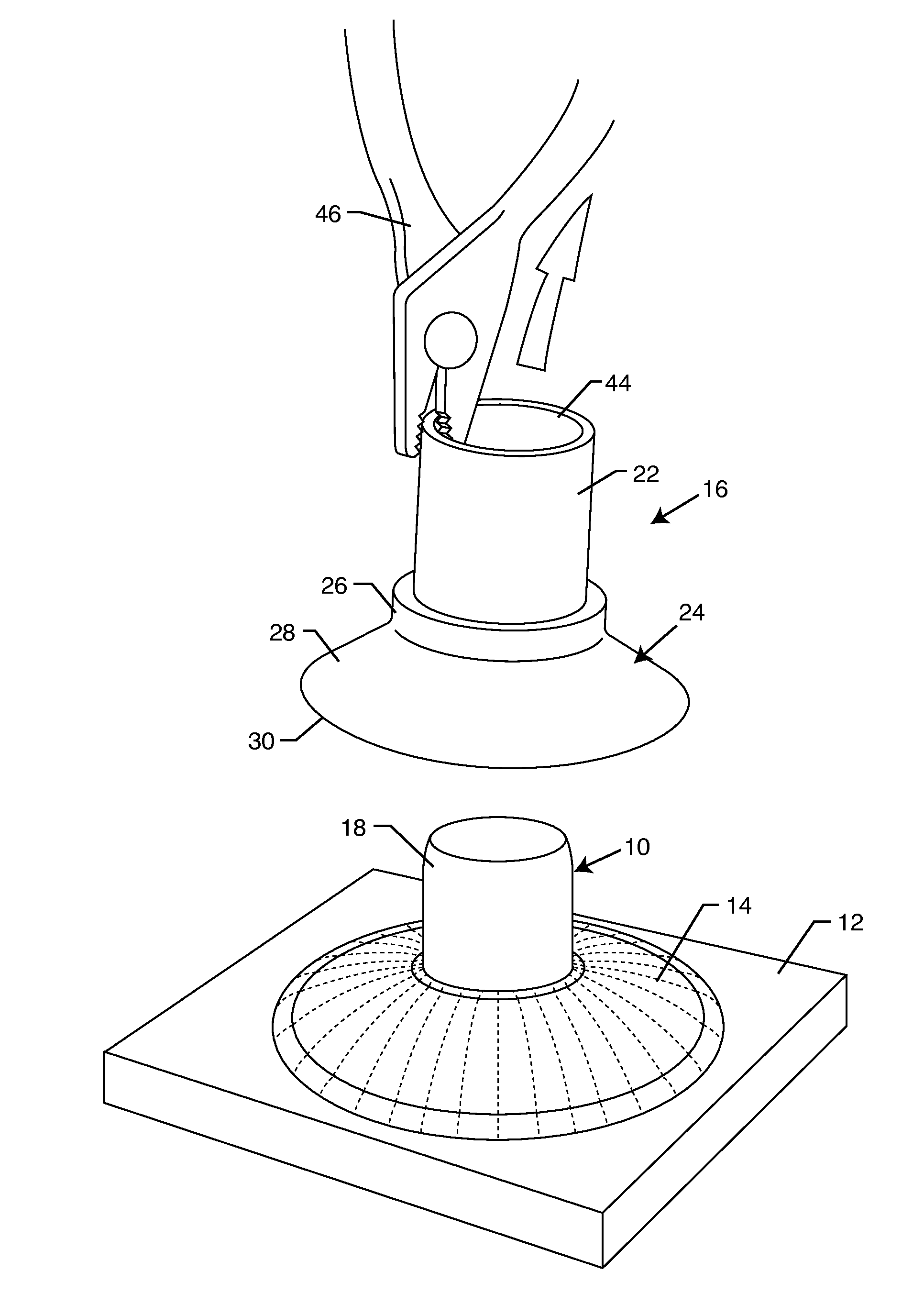 Sealant mold fixture for a dome element