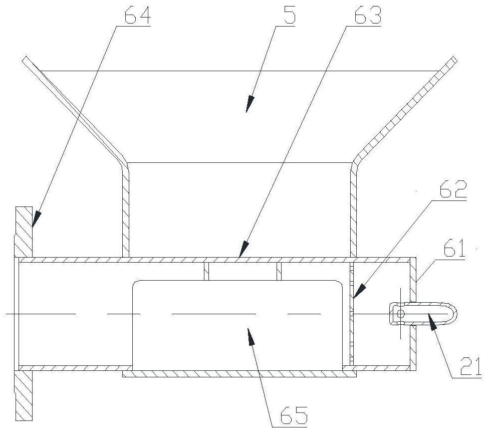 Particulate matter unloading device special for railway hopper car