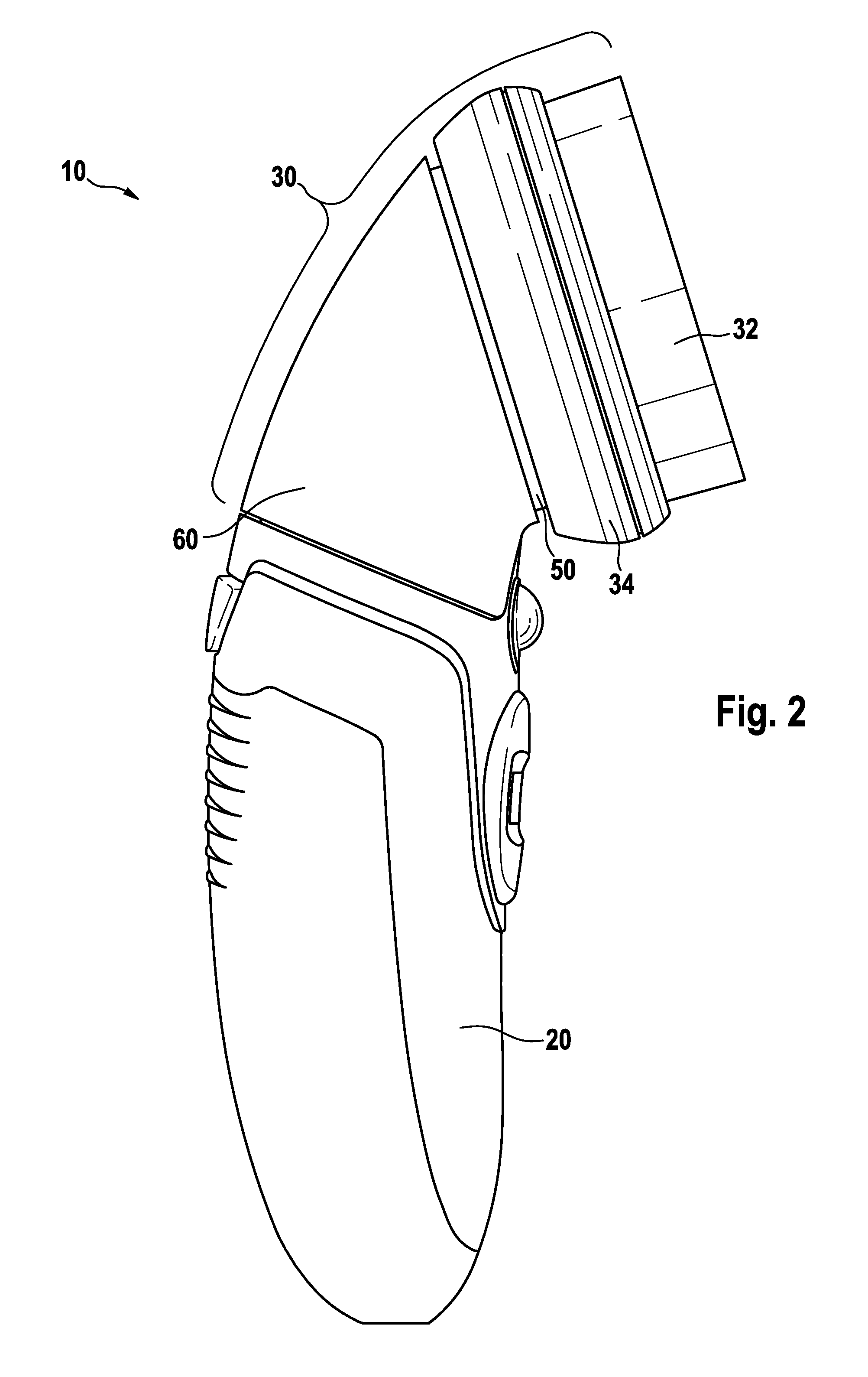 Skin treatment device and implement