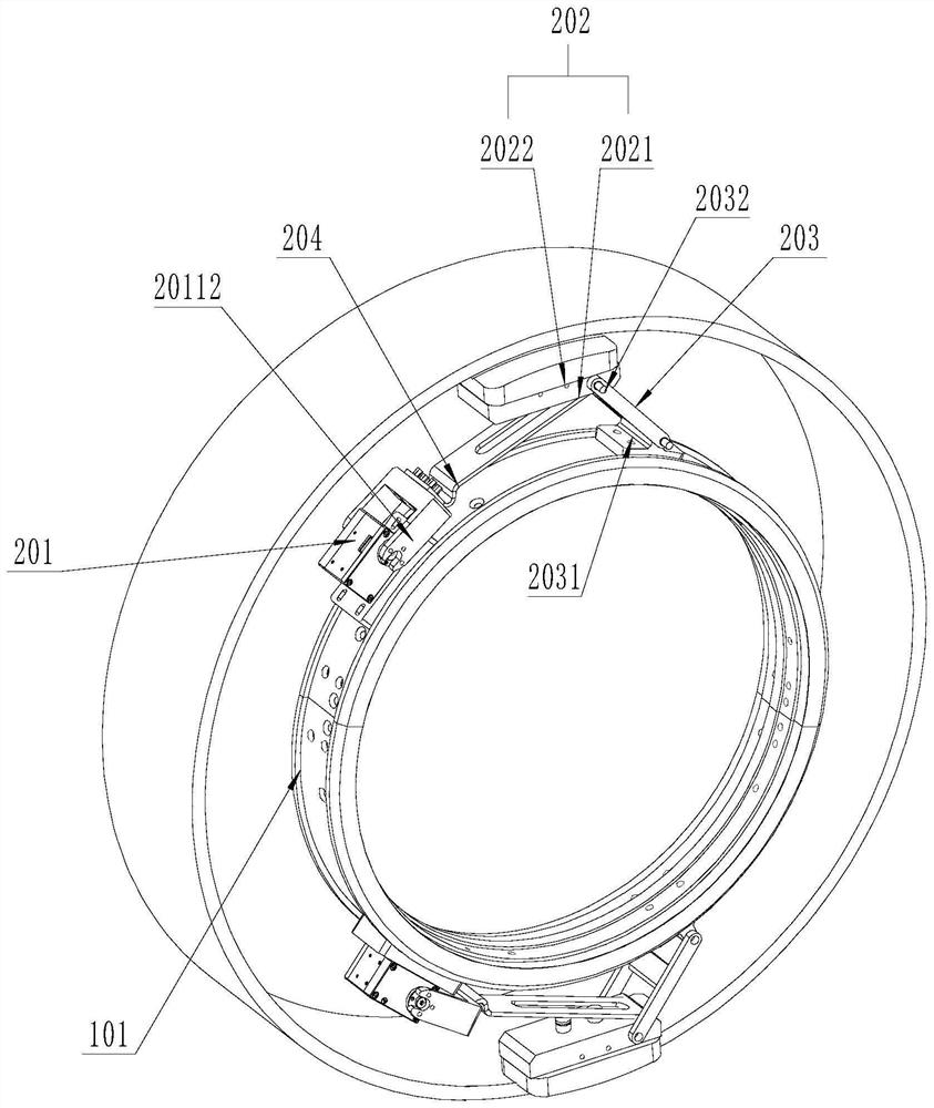 Liner inner aligning mechanism, aligning device system and pipeline welding method thereof