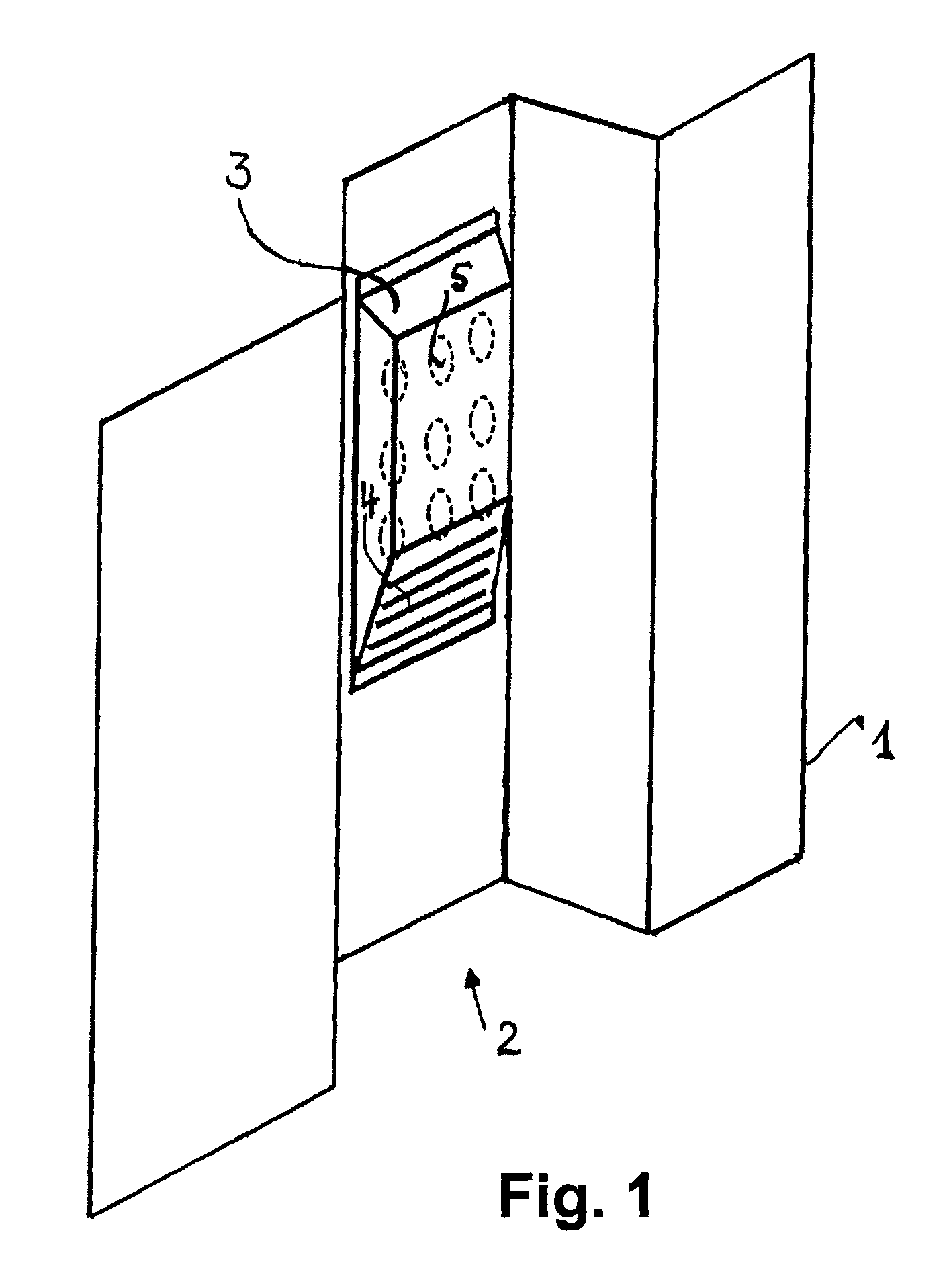 Arrangement of an antenna on a container