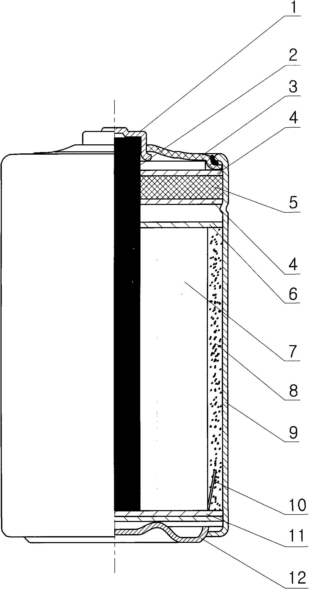 Mercury-free full-protection paste type zinc-manganese battery