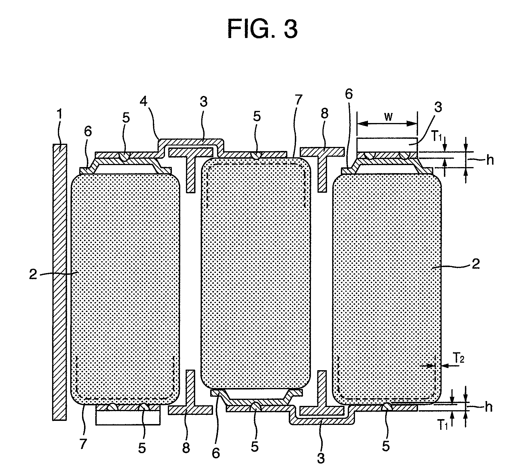 Battery pack and method for welding cells