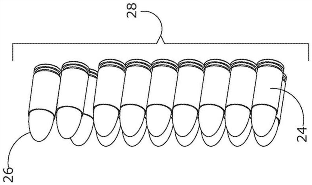 A device and method for loading a cartridge into a magazine