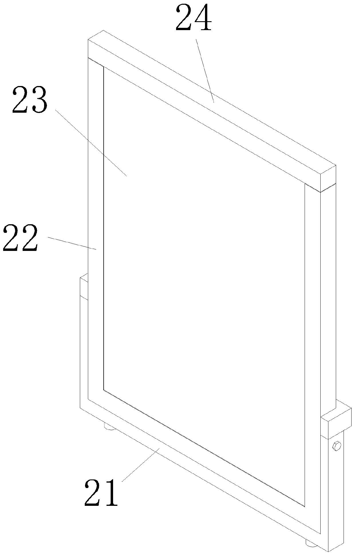 Water tank mounting structure of flat plate water heater