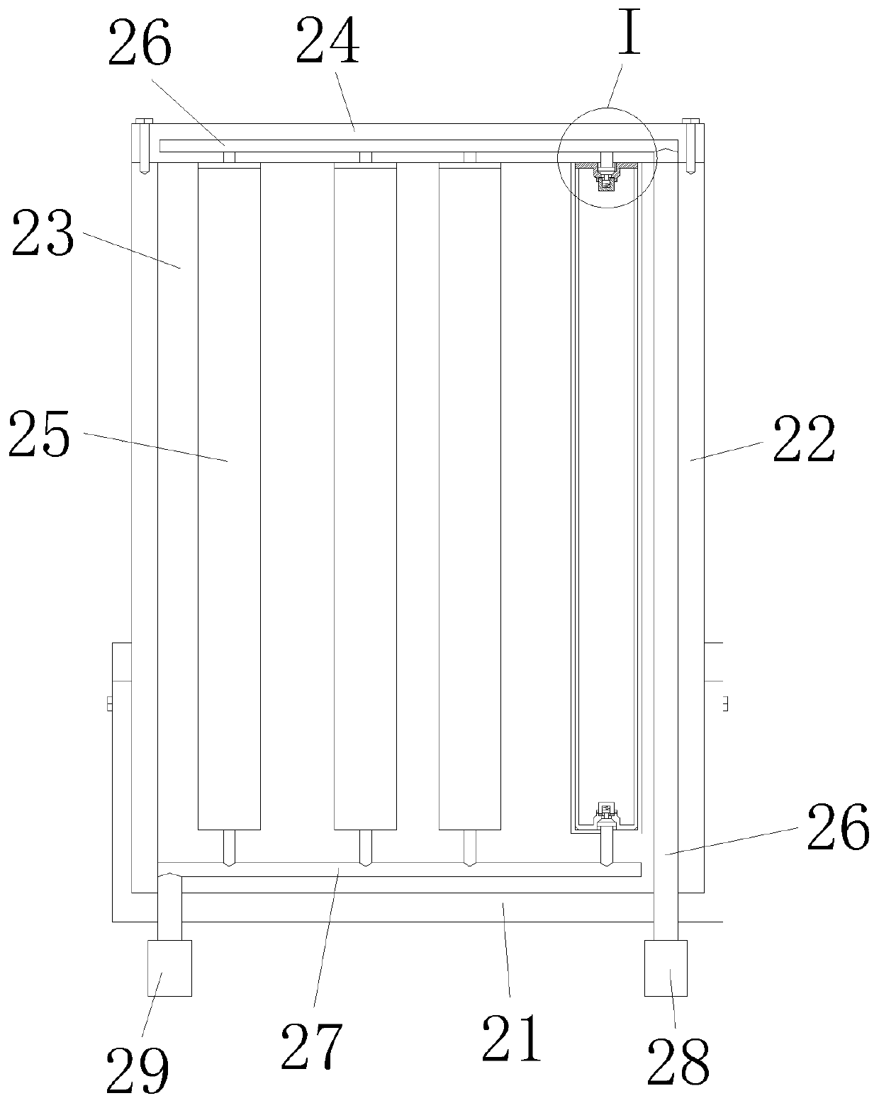 Water tank mounting structure of flat plate water heater