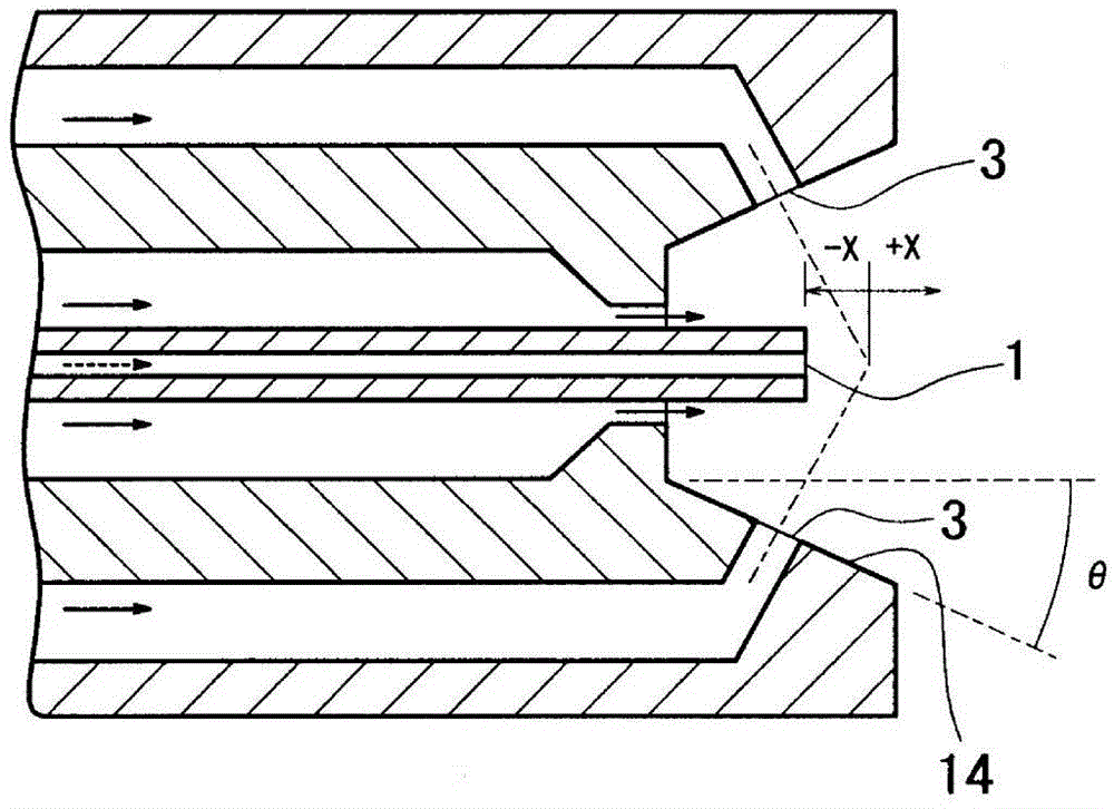 Device for spraying dry ice snow