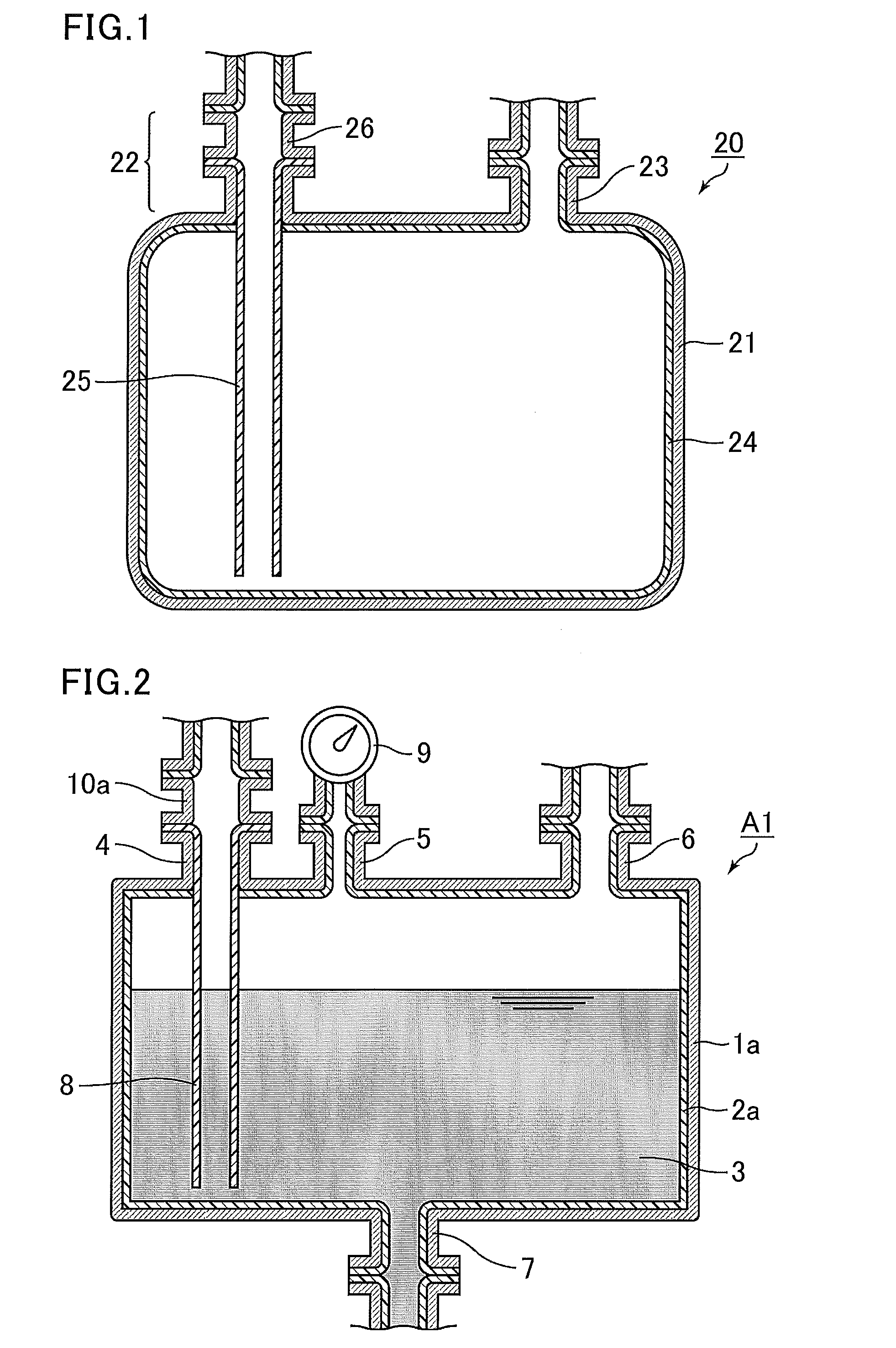 Pressure feed container, storage method using the pressure feed container, and method for transferring liquid using the pressure feed container