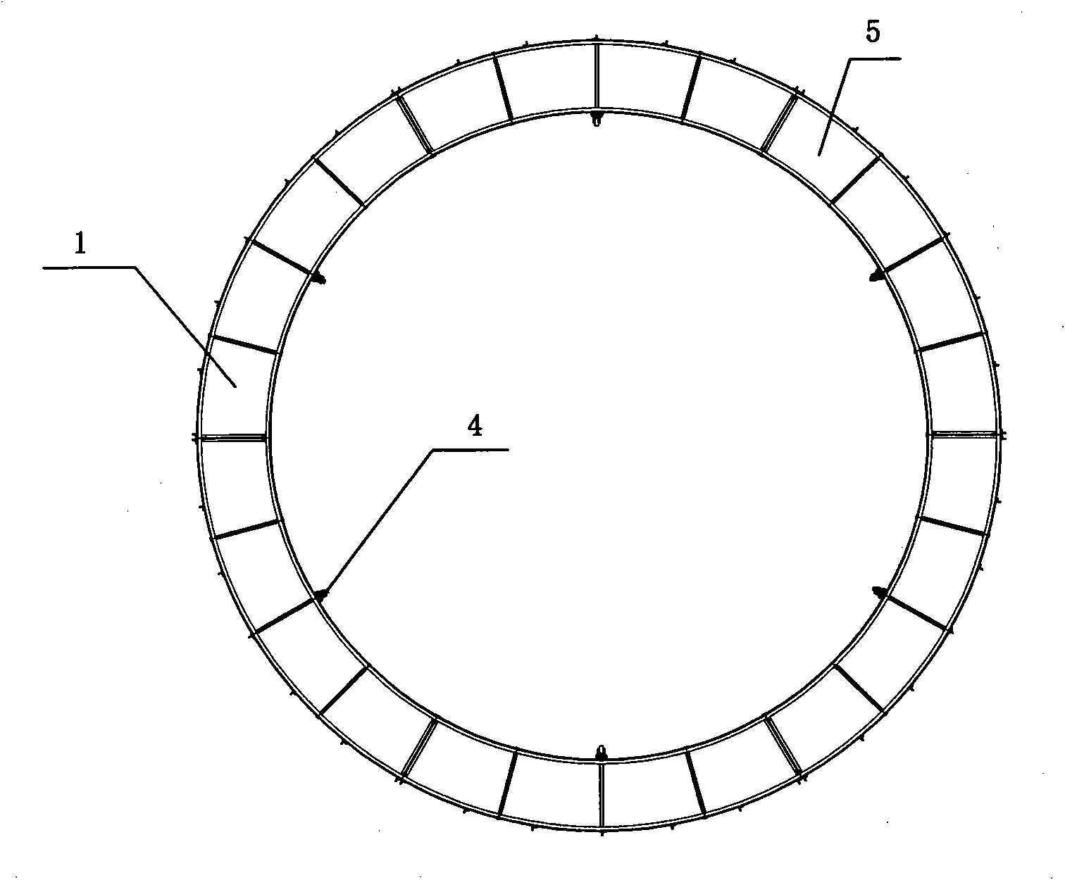 Ring-shaped lifting operating platform for vertical storage tank