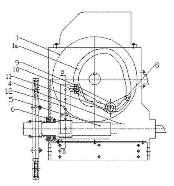 Position changing transmission mechanism of automatic tool changing device