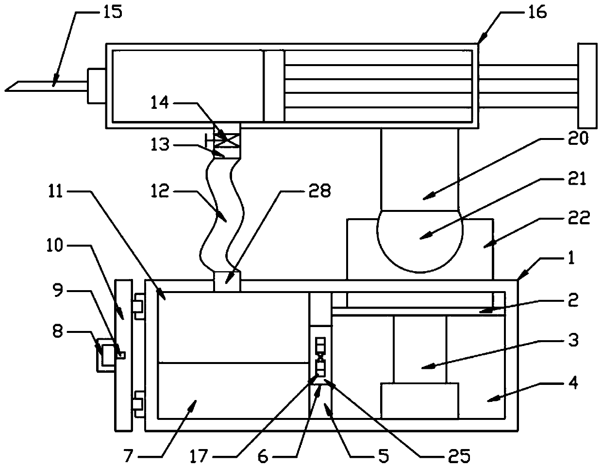 Clinical sampling inspection device for medical endocrinology department