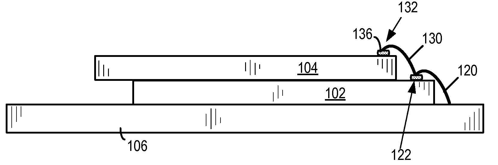 Wire on wire stitch bonding in a semiconductor device