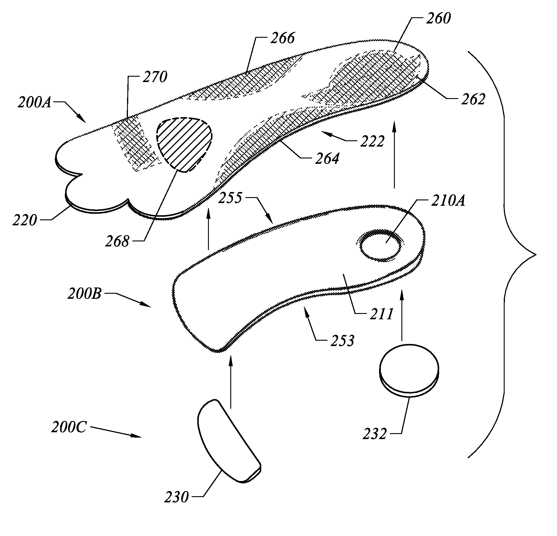 Orthotic device for open shoes