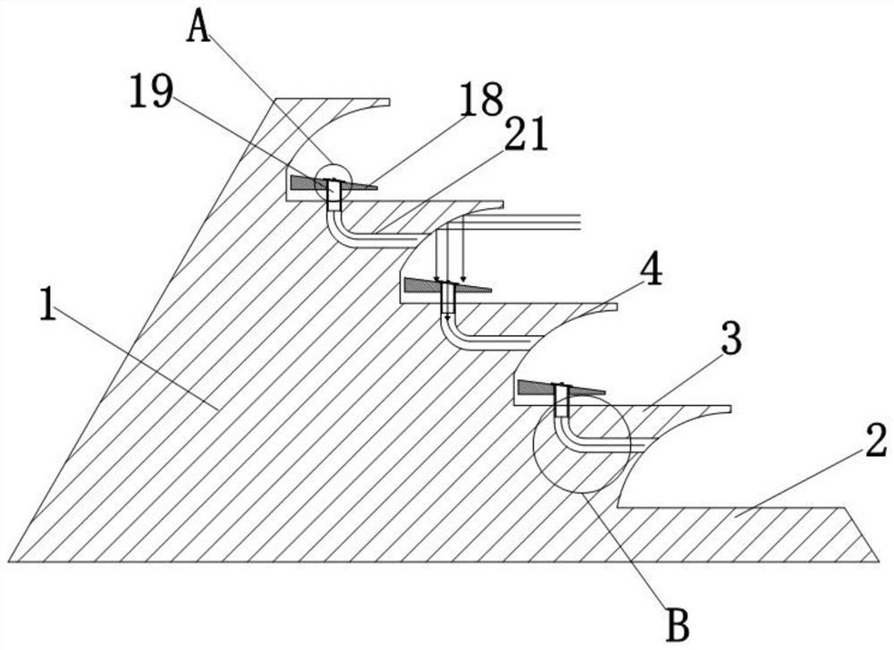 Combined energy dissipation wall for hydraulic engineering