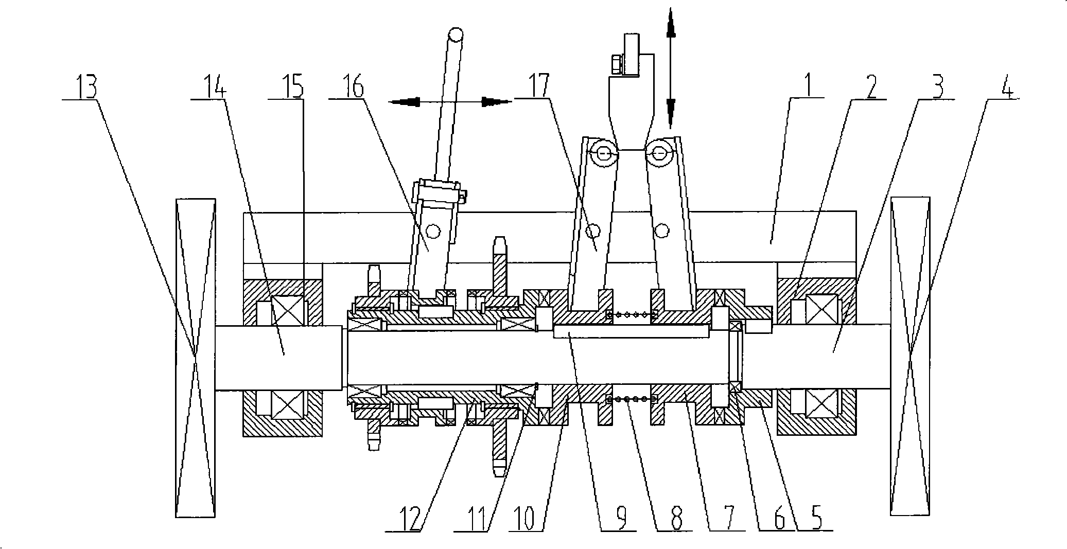 Land wheel driven difference variable speed control device