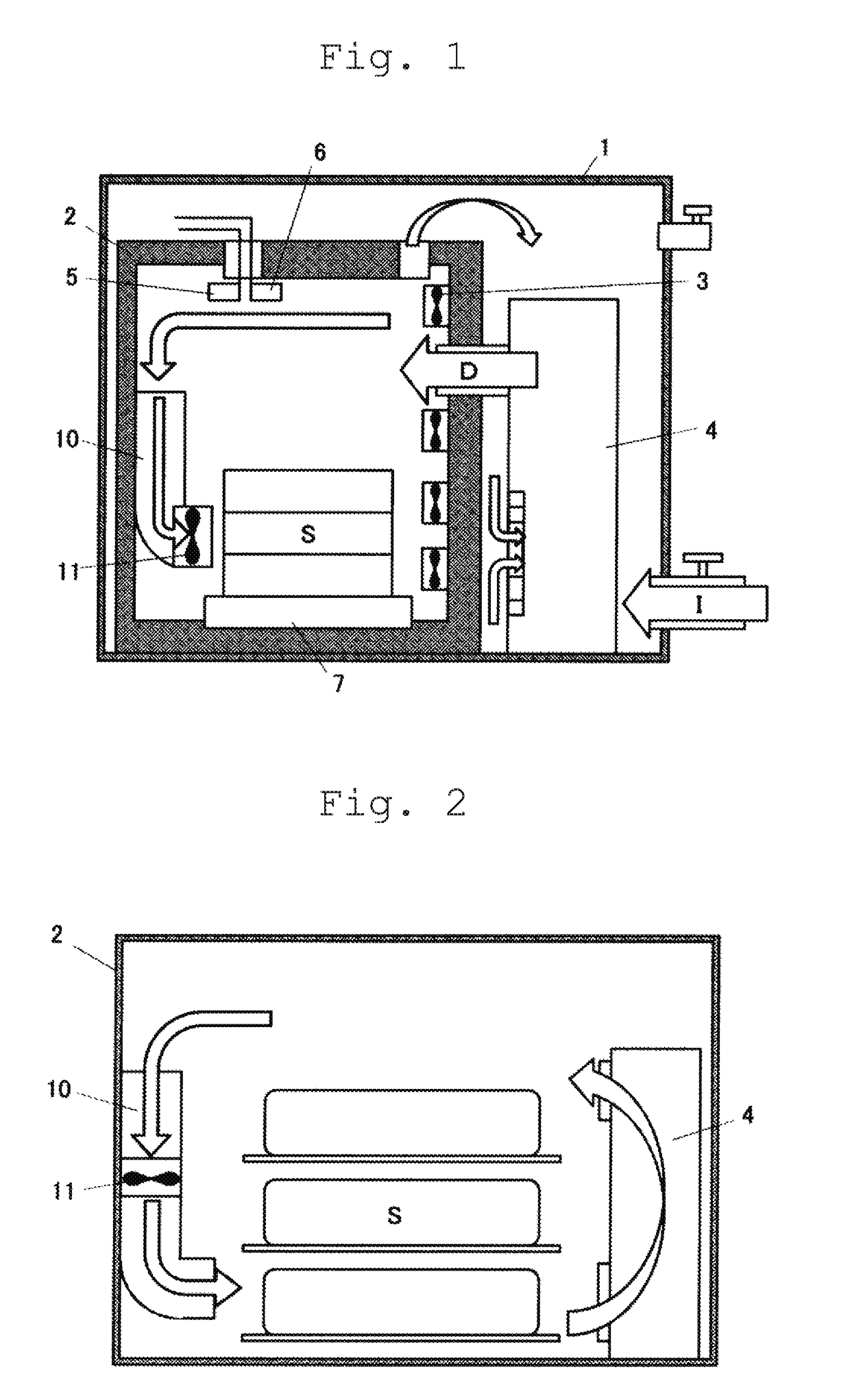 Method for drying food, drying device, and food