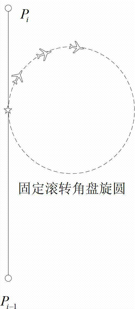 UAV flight segment switching method based on segment distance and relative position vector dot product