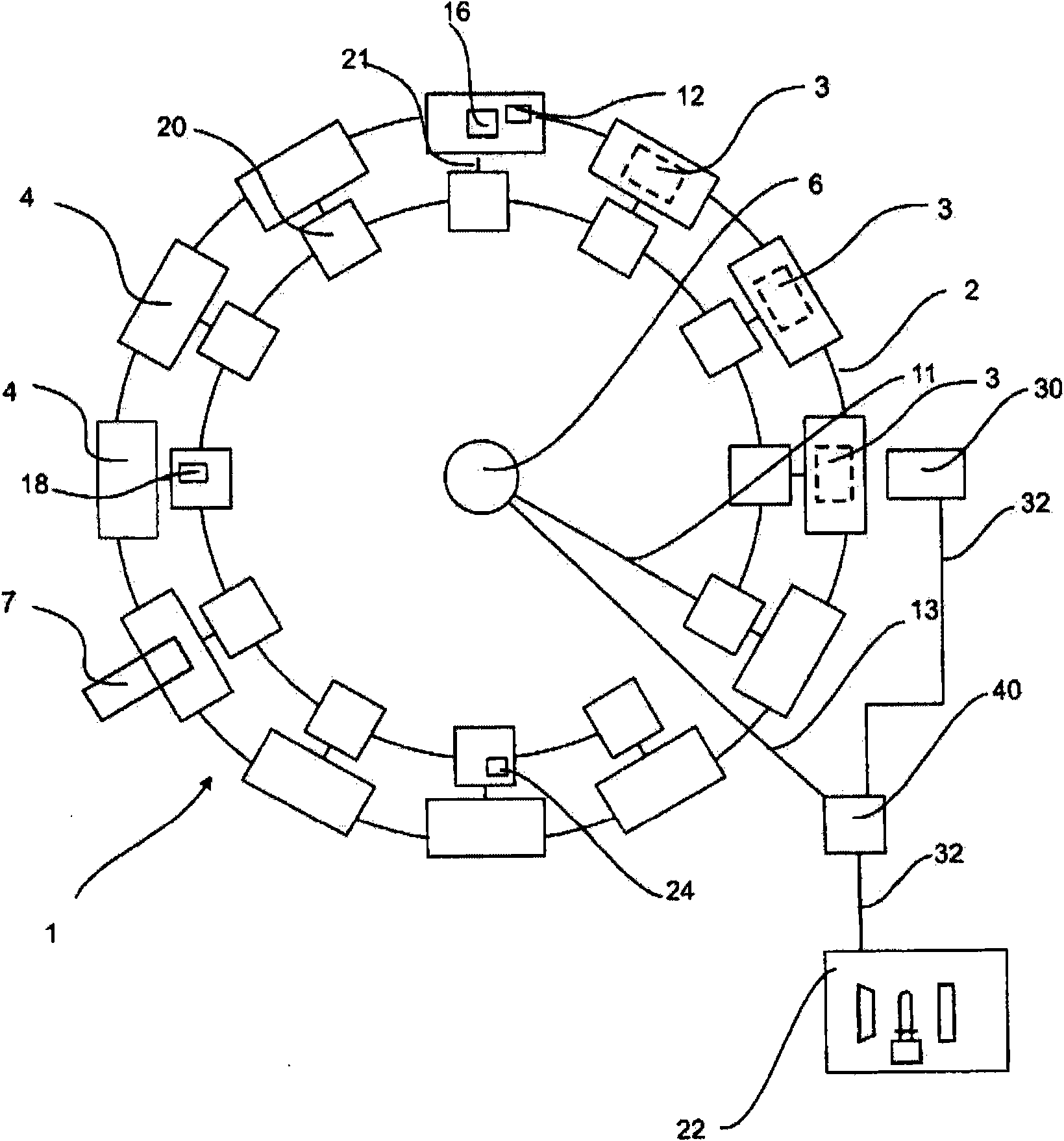 Device for machining plastic preforms into plastic containers with format recognition